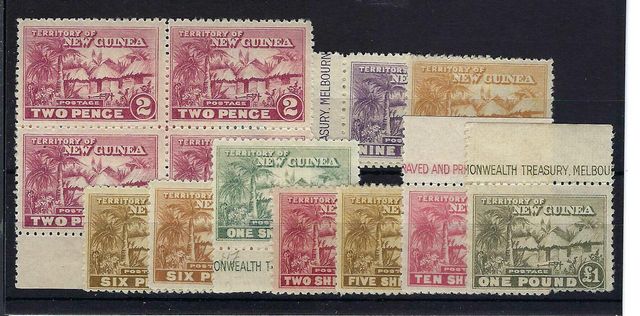 Image of New Guinea SG 125/36 UMM British Commonwealth Stamp